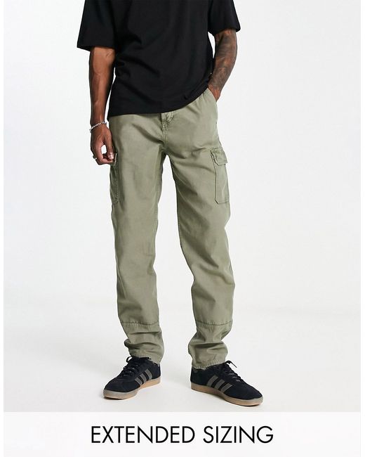 Asos Design skater fit cargo pants in canvas with acid wash-