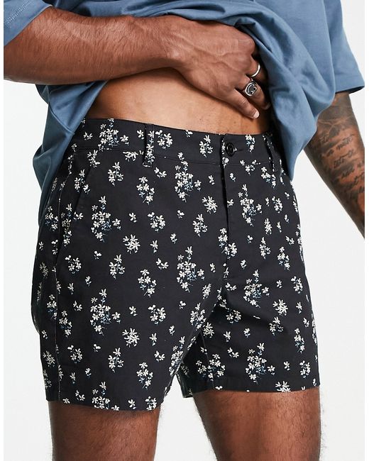 Asos Design slim chino shorts in floral print-