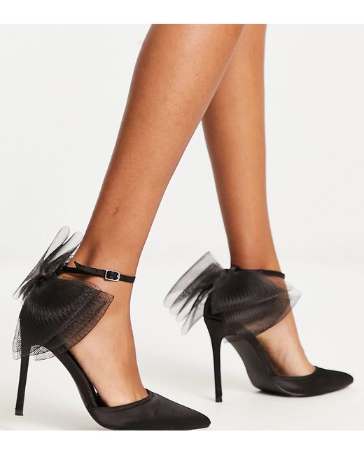Public Desire Belle pointed shoes with tulle bow in