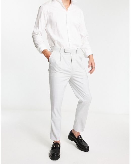 Asos Design smart tapered pants in window check