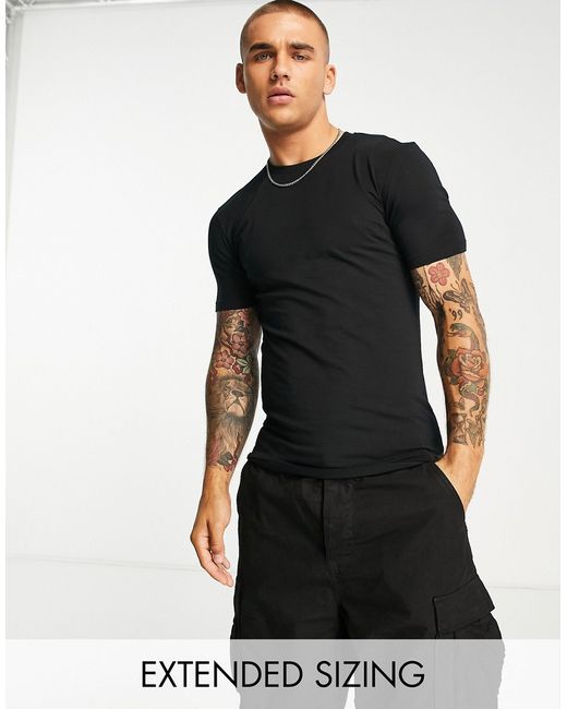 Asos Design muscle fit t-shirt with crew neck in
