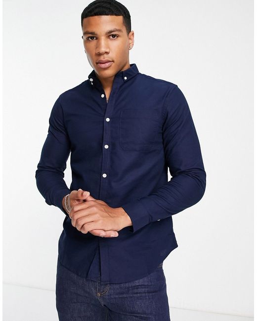 New Look long sleeve oxford shirt in