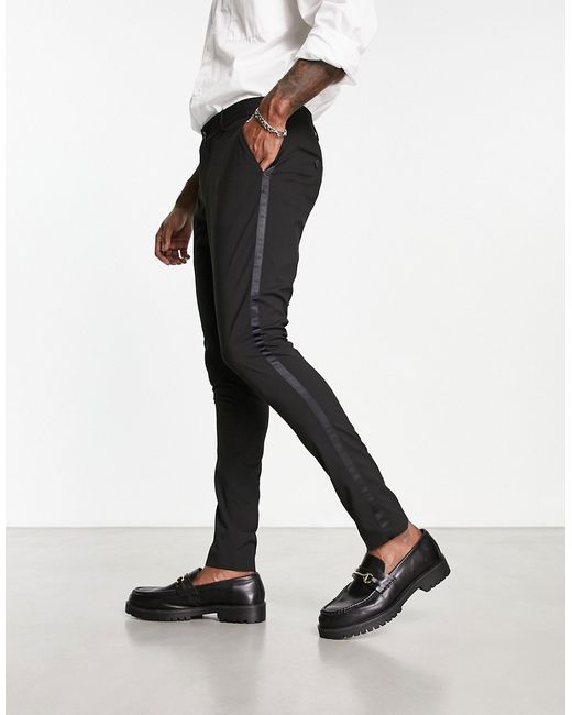 Selected Homme skinny fit tuxedo pants in