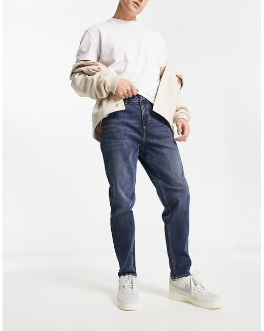 New Look sullivan tapered jeans in indigo-