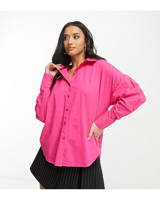Pieces Petite loose shirt in bright