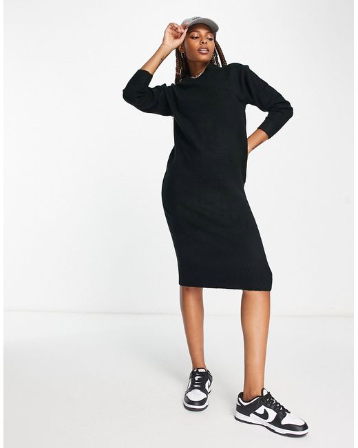 New Look crew neck midi knitted dress in