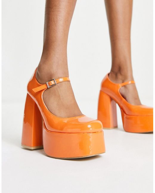Koi Footwear Koi Mary Jane platform heeled shoes in patent