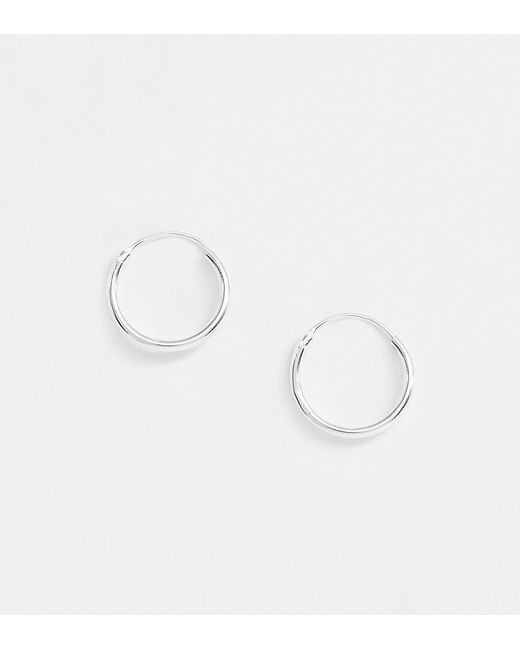 Asos Design sterling 12mm hoop earrings in