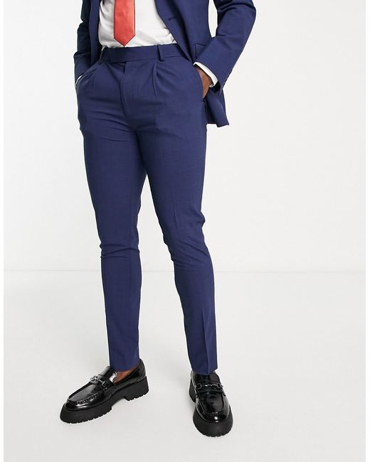 Noak skinny wool-rich suit pants in puppytooth check