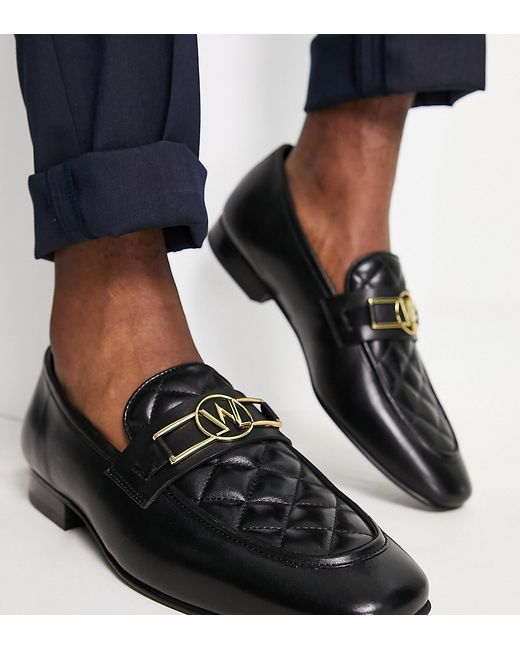 Walk London woody quilted loafers in leather
