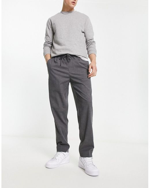 Pull & Bear textured smart pants in exclusive to