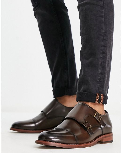 Office malvern monk shoes in leather