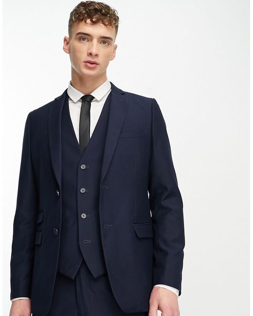 French Connection plain slim fit suit jacket in
