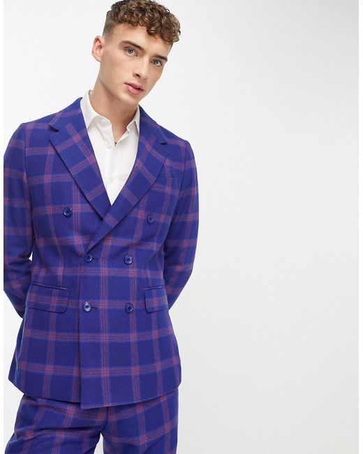 Devils Advocate oversized suit jacket in check