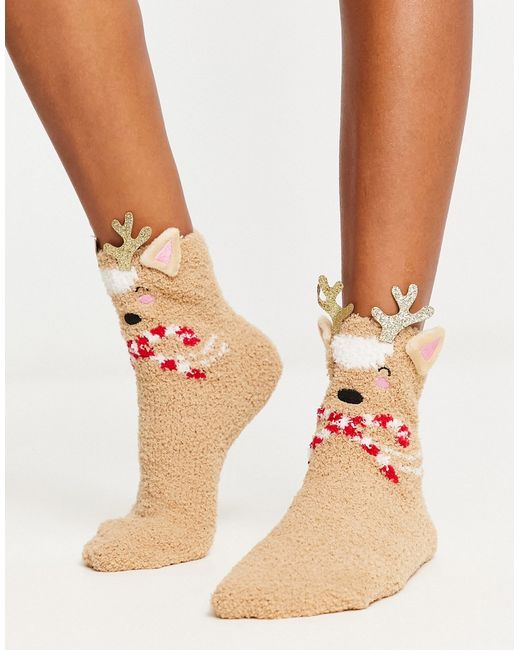 Loungeable Christmas reindeer socks gift box in