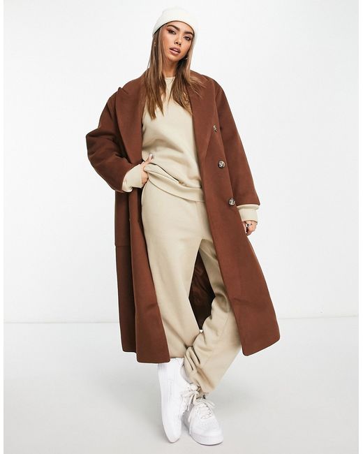 Pull & Bear Exclusive oversized tailored coat in
