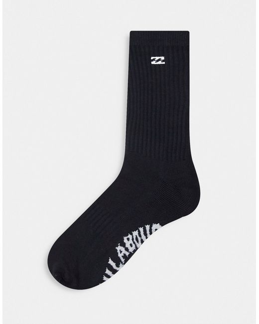 Billabong crew logo socks in black-