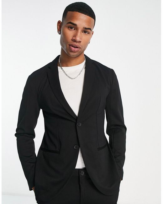 Jack & Jones Premium slim jersey suit jacket pants in