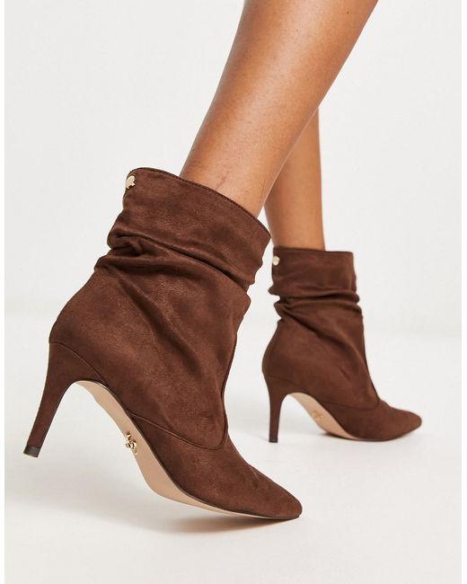 Lipsy slouch ankle boot in camel-