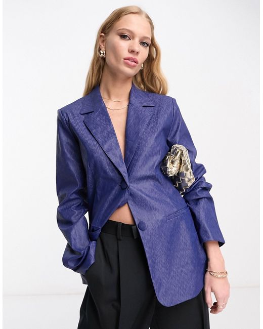 Na-Kd x Mimi AR oversized tailored blazer in dark part of a set