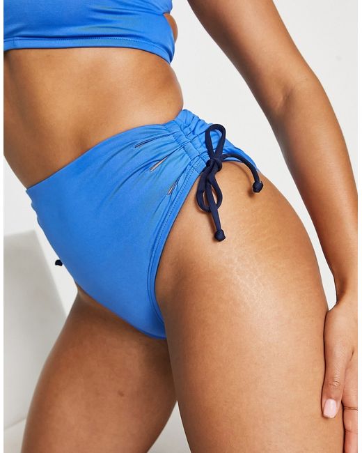Nike Swimming high waist cheeky bikini bottom in