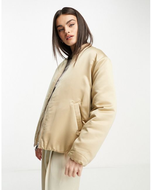 River Island padded bomber jacket in