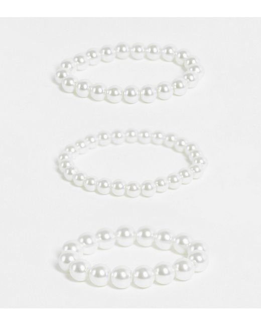 Faded Future 3 pack faux pearl bracelet-