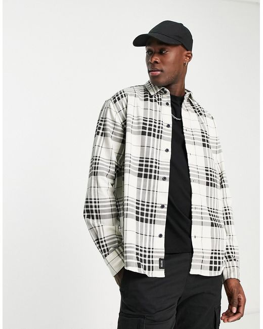 Only & Sons oversized check shirt in