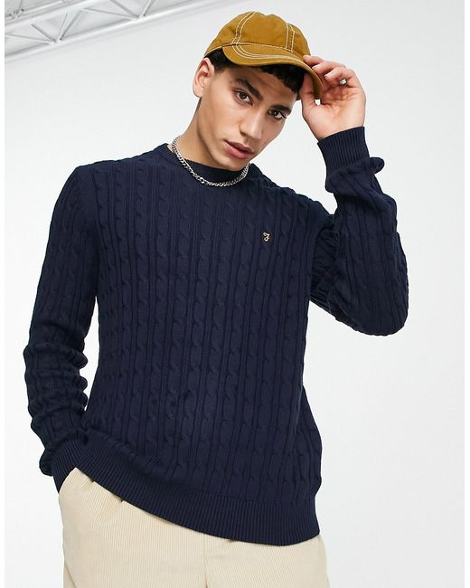 Farah knitted crew sweater in