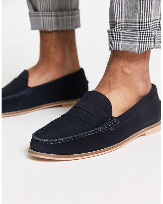 Office melvin penny loafers in suede