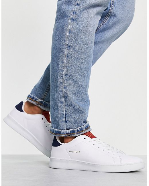 Tommy Hilfiger retro court sneakers in leather
