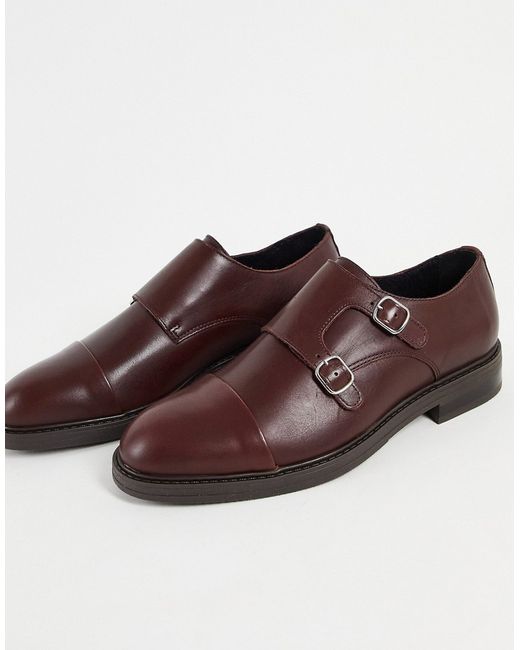 Selected Homme monk shoe in leather