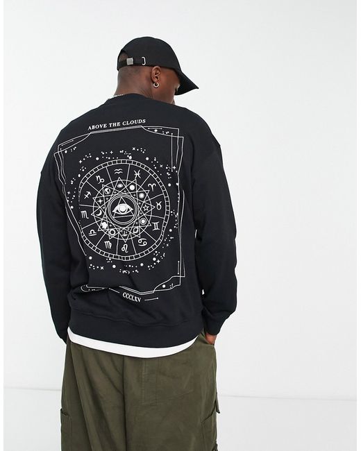 Only & Sons oversized crew neck sweatshirt with zodiac back print in
