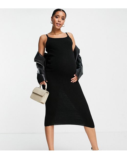 Urban Bliss Maternity knitted rib cami dress in part of a set