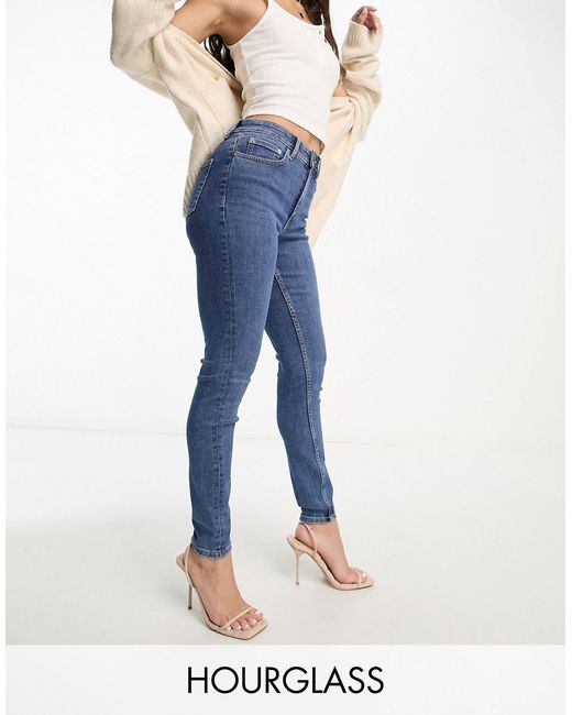 Asos Design Hourglass ultimate skinny jeans in authentic mid