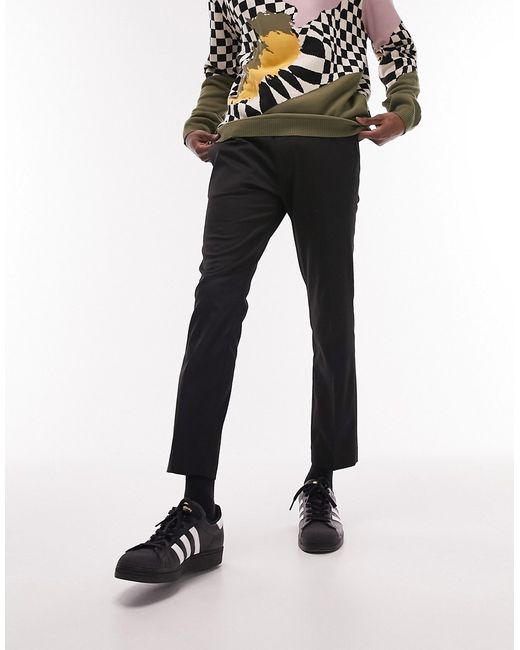 Topman skinny smart pants with elasticated waistband in