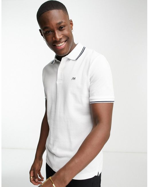 Selected Homme polo in with tipping