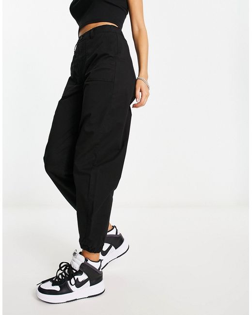 Noisy May elasticated cuff cargo pants in