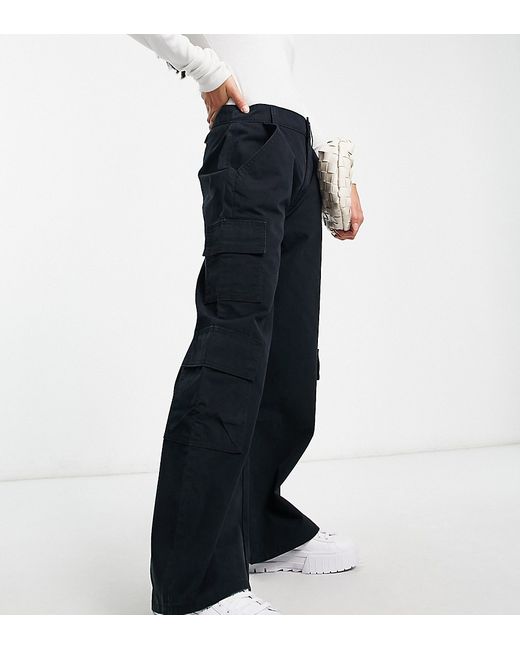Asos Design Petite oversized cargo pants with multi pocket in