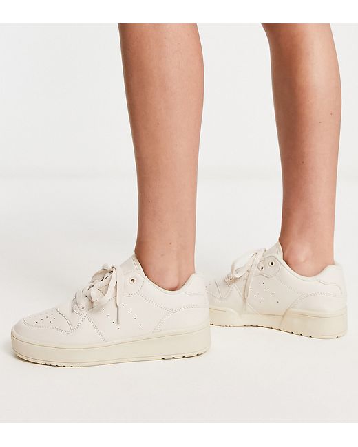 Truffle Collection Wide Fit chunky flatform sneakers in drench-