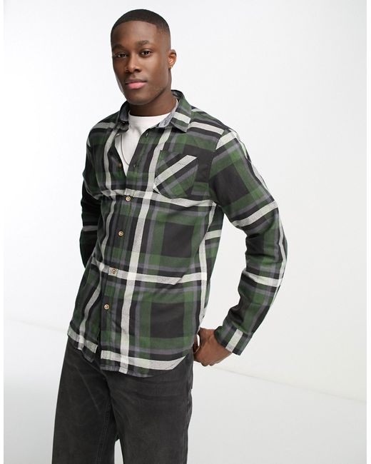 Brave Soul plaid shirt in green