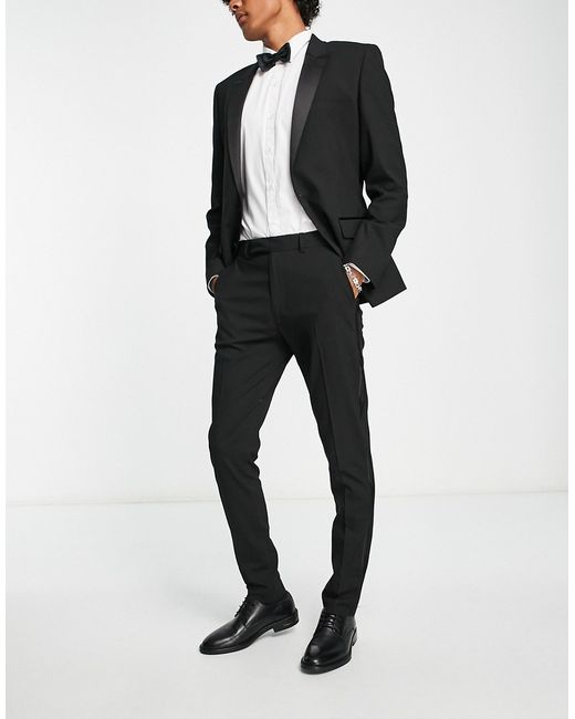Asos Design skinny tuxedo pants in