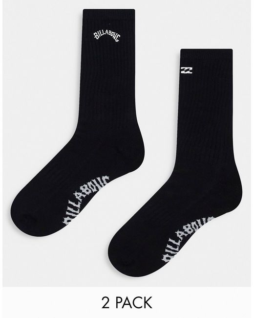 Billabong crew logo socks in black-