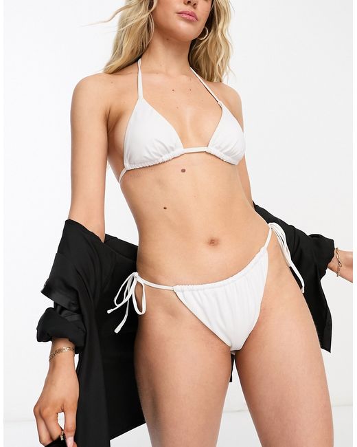 Asos Design mix and match tie side bikini bottom in
