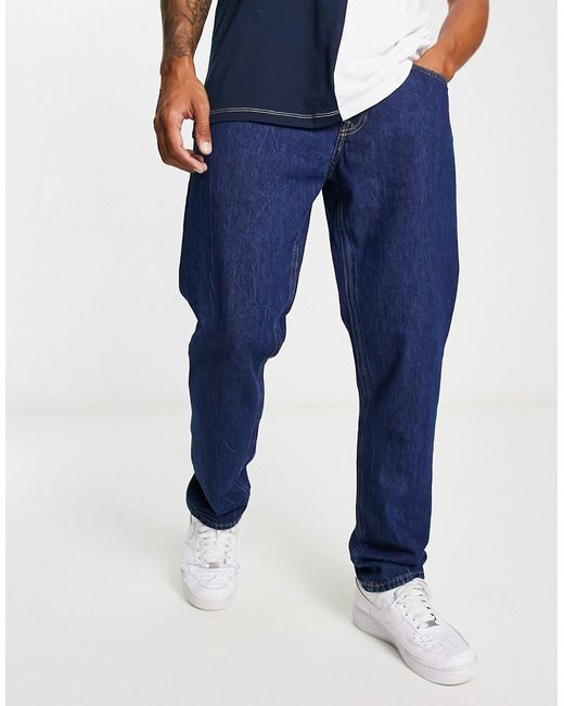 Jack & Jones Intelligence Mike relaxed fit jeans in midwash