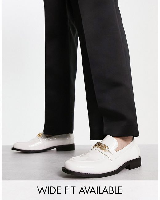 Asos Design loafers in patent faux leather