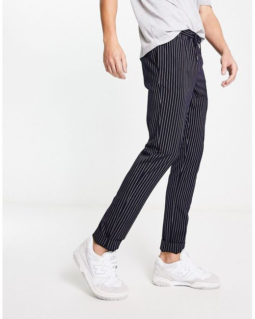 Asos Design skinny smart sweatpants in pin stripe