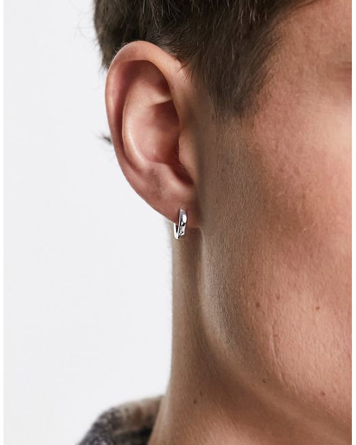 Asos Design 9mm hoop earrings in plate