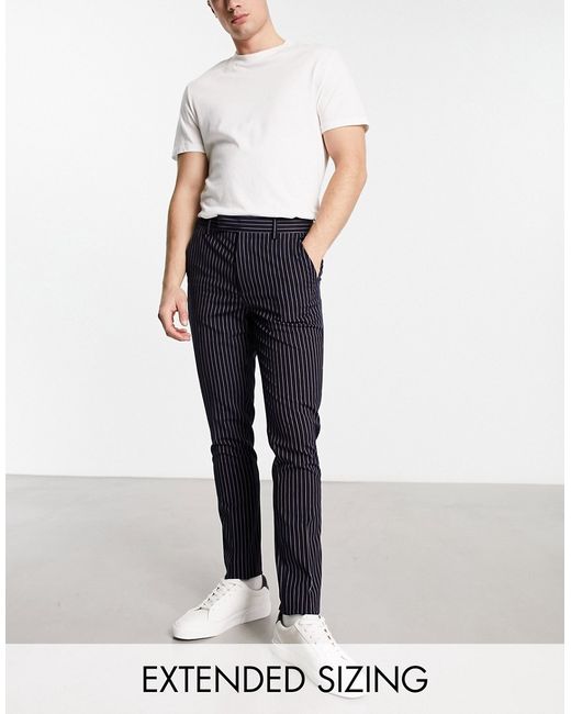 Asos Design smart super skinny pants in pin stripe