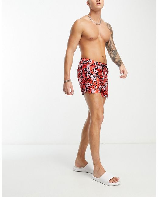 Another Influence swim shorts in and pink floral